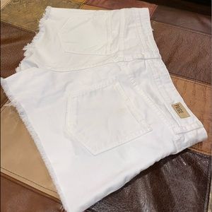 PAIGE White Denim Shorts